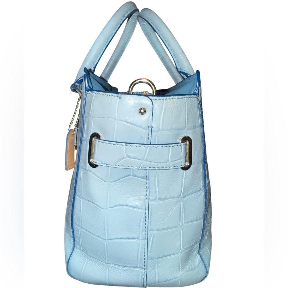 Coach Blake Croc-Embossed - Cornflower Blue w/ Purse Pillow - Picture 3 of 9